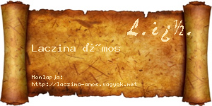 Laczina Ámos névjegykártya